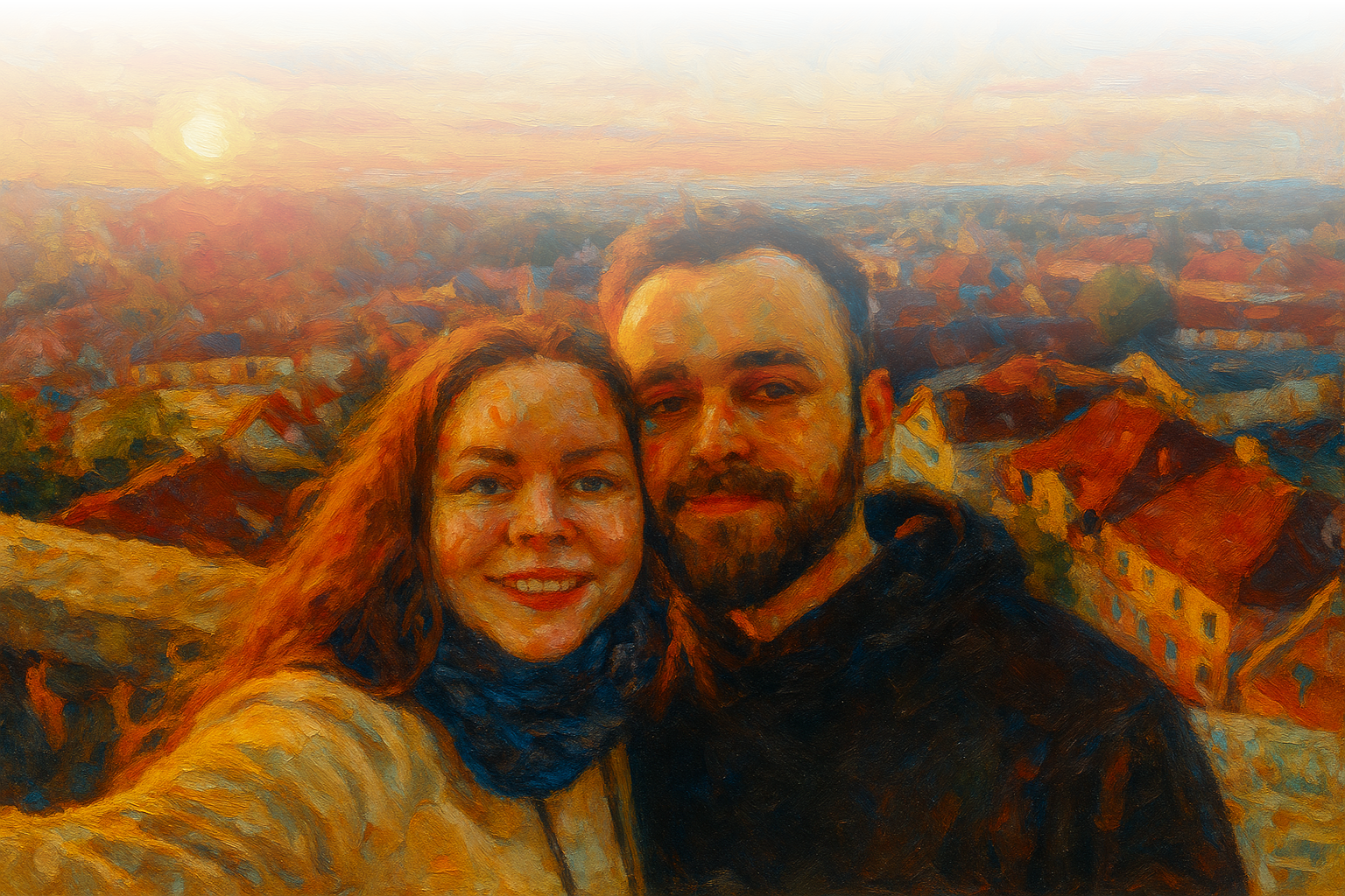 Marie und Julian Sonnenuntergang