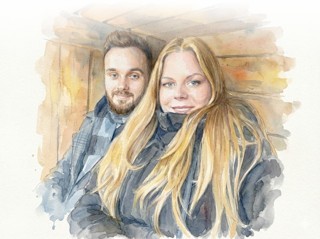 Marie und Julian Aquarell